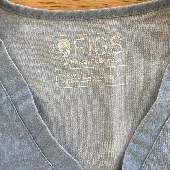 Limited Edition light blue "denim" figs scrub set - Picture 5 of 6